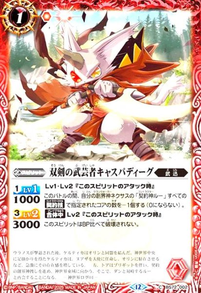 画像1: 双剣の武芸者キャスパディーグ(C)(BS72-002) (1)