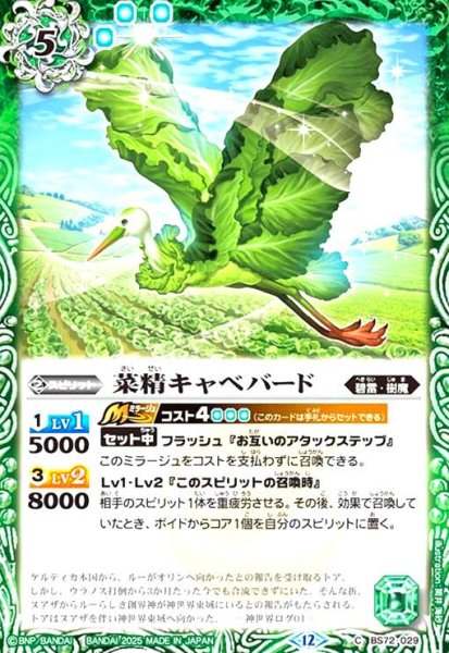 画像1: 菜精キャベバード(C)(BS72-029) (1)